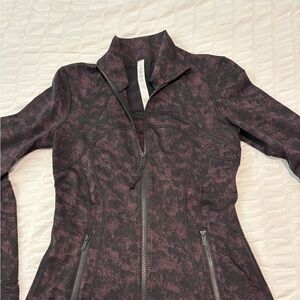 lululemon athletica Define Women's Dark Plum & Black Patterned Zip-Up Jacket